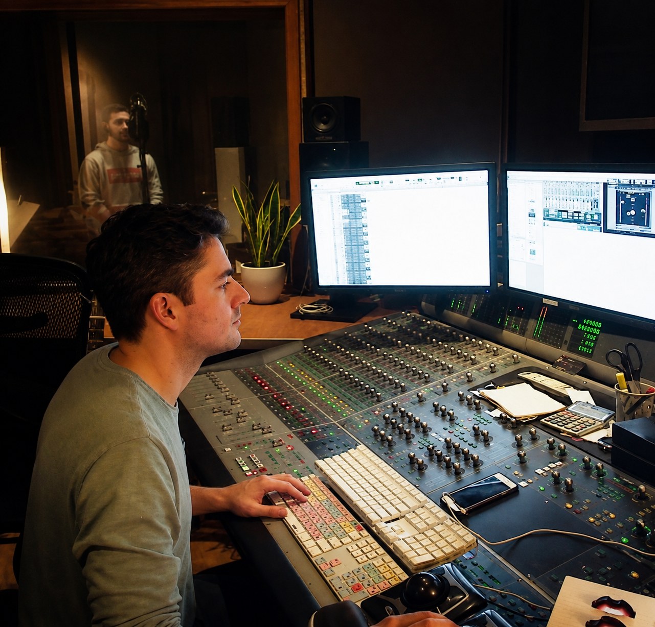 Brendan Dane in the studio